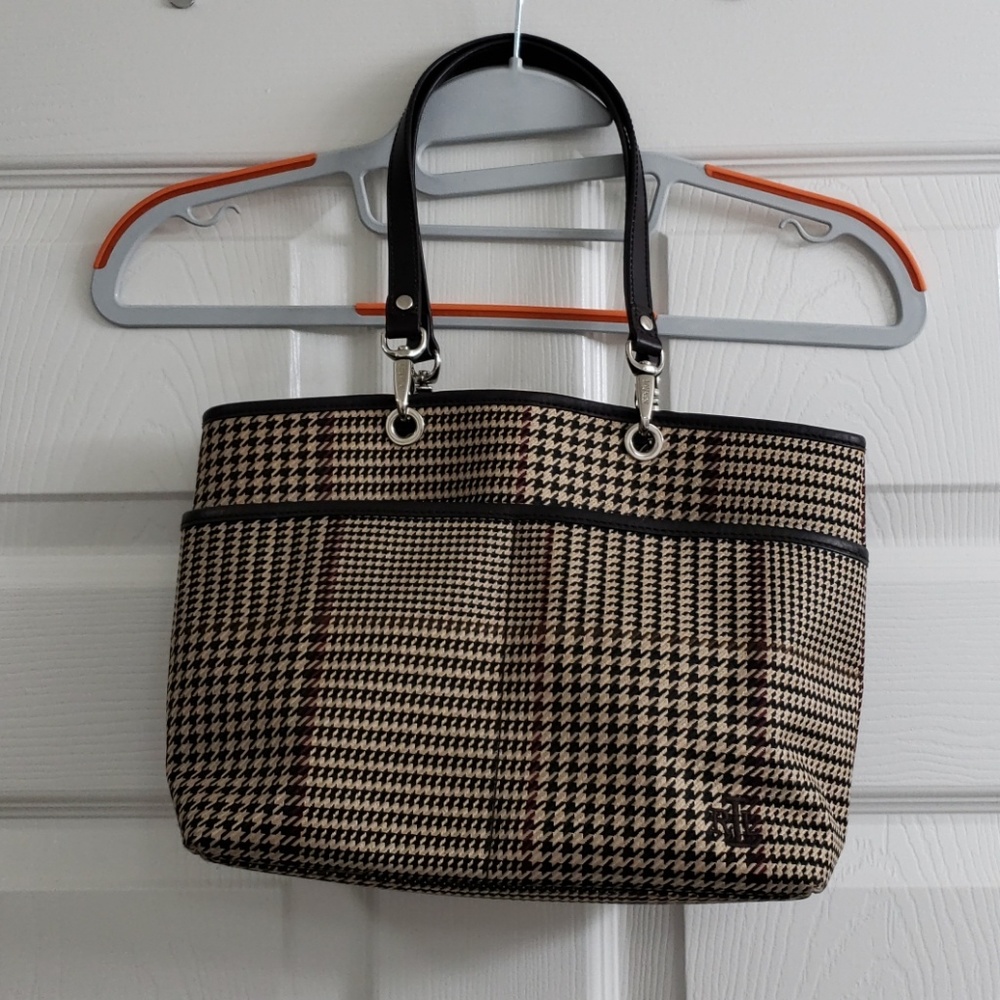 Ralph Lauren Tweed Print Tote
